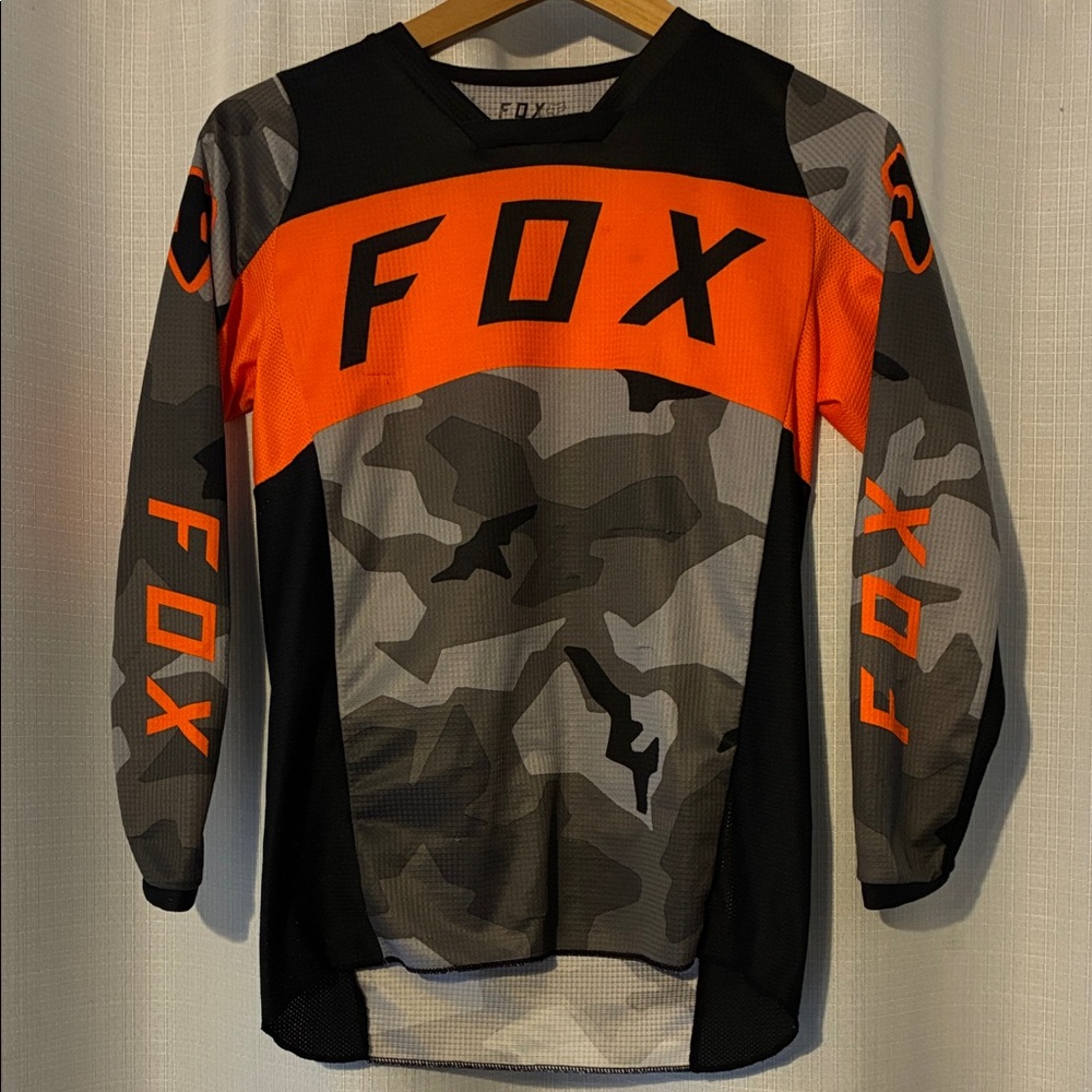 Fox racing jersey Orange and Camouflage youth large kids
